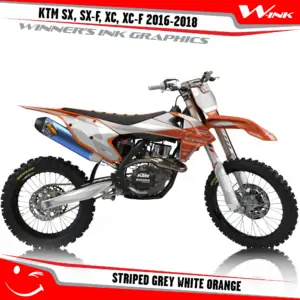 KTM-SX,SX-F,XC,XC-F-2016-2017-2018-graphics-kit-and-decals-Striped-Grey-White-Orange