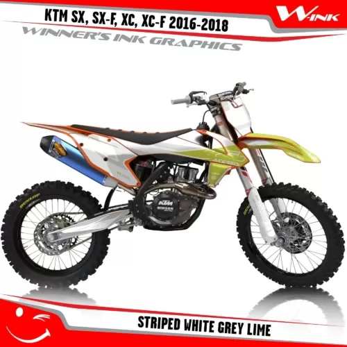 KTM-SX,SX-F,XC,XC-F-2016-2017-2018-graphics-kit-and-decals-Striped-White-Grey-Lime