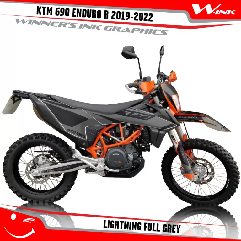 KTM-690-ENDURO-R-2019-2020-2021-2022-graphics-kit-and-decals-Lightning-Full-Grey