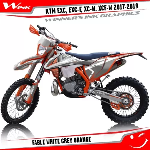 KTM-EXC-EXC-F-XC-W-XCF-W-2017-2018-2019-graphics-kit-and-decals-Fable-White-Grey-Orange
