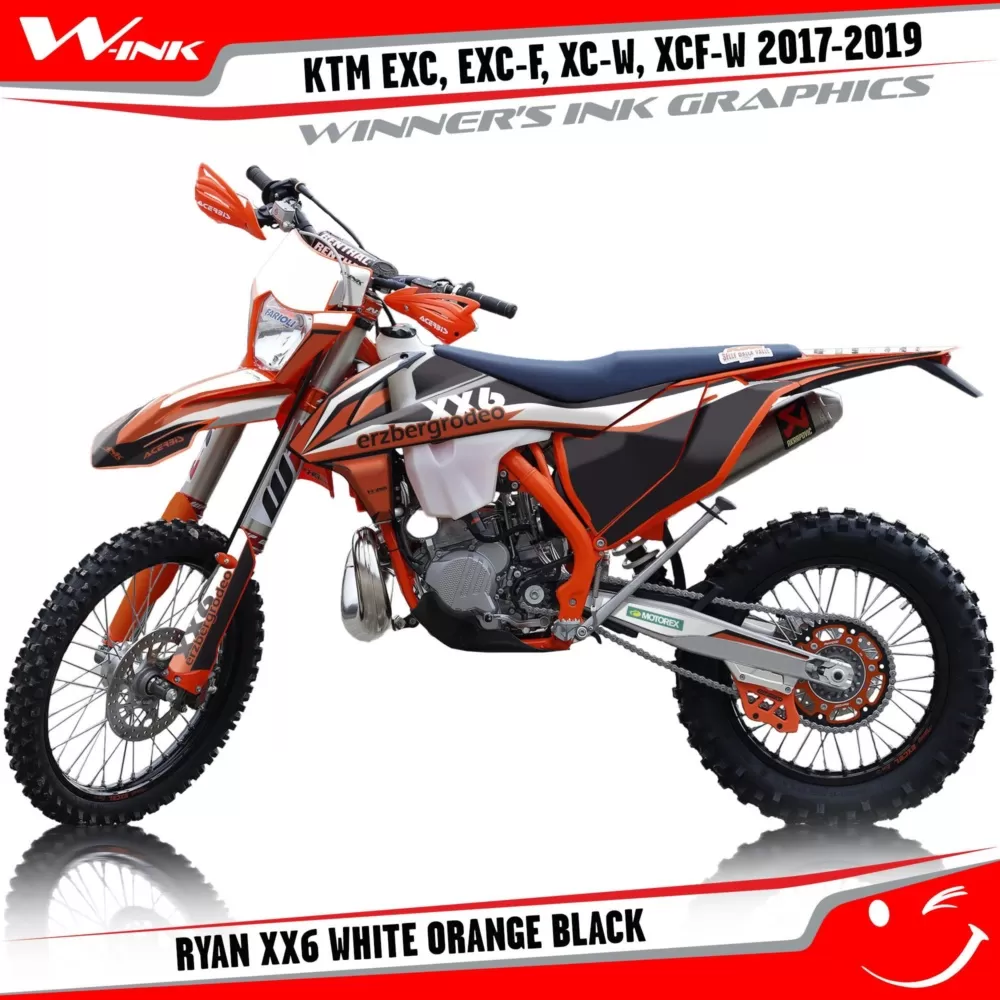 KTM-EXC-EXC-F-XC-W-XCF-W-2017-2018-2019-graphics-kit-and-decals-Ryan-XX6-White-Orange-Black
