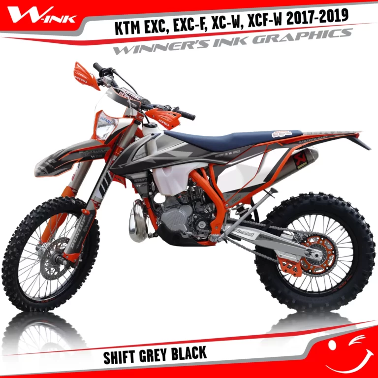 KTM-EXC-EXC-F-XC-W-XCF-W-2017-2018-2019-graphics-kit-and-decals-Shift-Grey-Black
