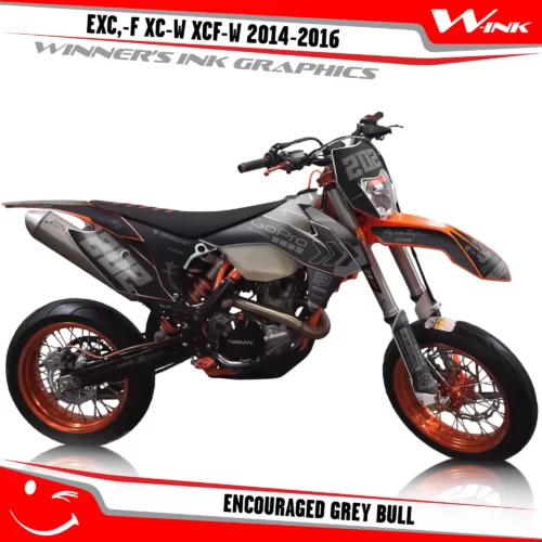 KTM-EXC,-F-XC-W-XCF-W-2014-2015-2016-graphics-kit-and-decals-Encouraged-Grey-Bull