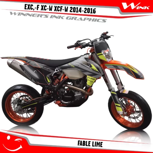 KTM-EXC,-F-XC-W-XCF-W-2014-2015-2016-graphics-kit-and-decals-Fable-Lime