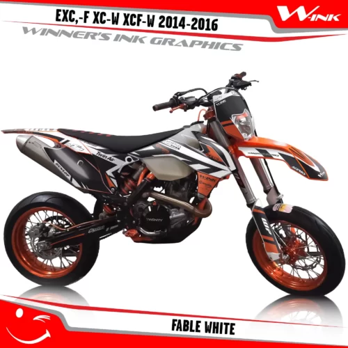 KTM-EXC,-F-XC-W-XCF-W-2014-2015-2016-graphics-kit-and-decals-Fable-White