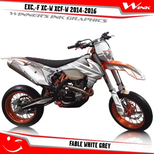 KTM-EXC,-F-XC-W-XCF-W-2014-2015-2016-graphics-kit-and-decals-Fable-White-Grey