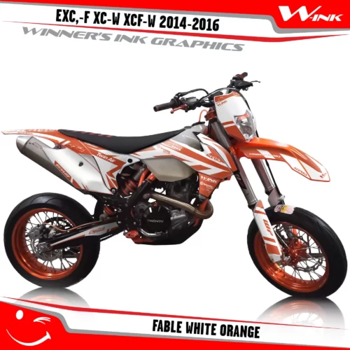 KTM-EXC,-F-XC-W-XCF-W-2014-2015-2016-graphics-kit-and-decals-Fable-White-Orange