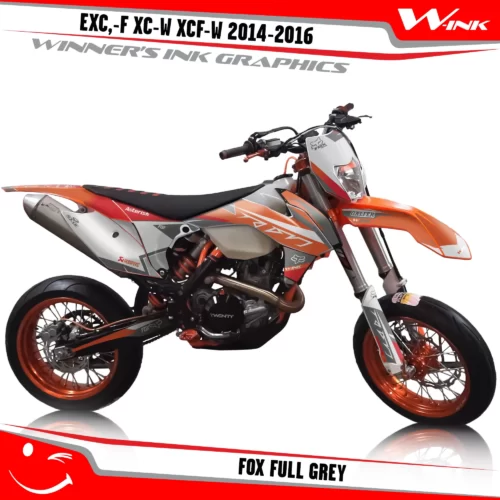 KTM-EXC,-F-XC-W-XCF-W-2014-2015-2016-graphics-kit-and-decals-Fox-Full-Grey