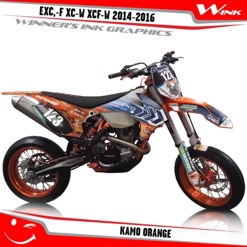 KTM-EXC,-F-XC-W-XCF-W-2014-2015-2016-graphics-kit-and-decals-Kamo-Orange