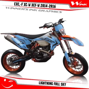 KTM-EXC,-F-XC-W-XCF-W-2014-2015-2016-graphics-kit-and-decals-Lightning-Full-Sky