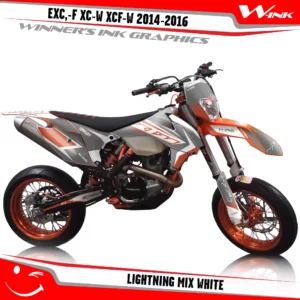KTM-EXC,-F-XC-W-XCF-W-2014-2015-2016-graphics-kit-and-decals-Lightning-Mix-White