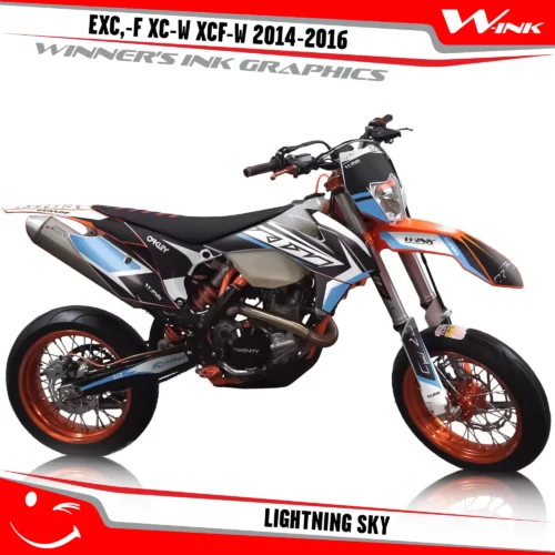 KTM-EXC,-F-XC-W-XCF-W-2014-2015-2016-graphics-kit-and-decals-Lightning-Sky
