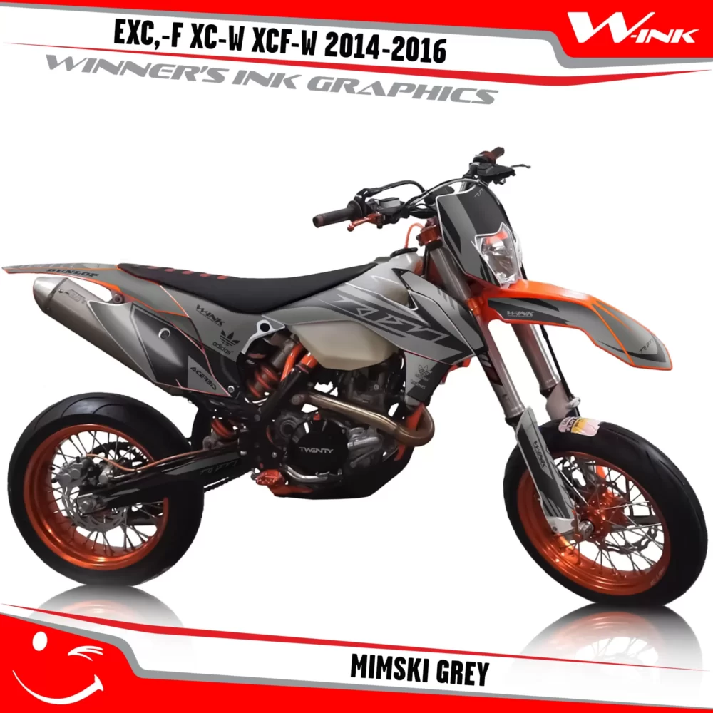 KTM-EXC,-F-XC-W-XCF-W-2014-2015-2016-graphics-kit-and-decals-Mimski-Grey