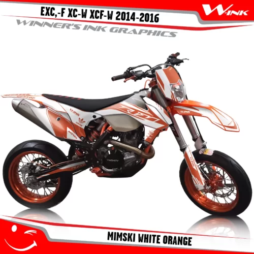 KTM-EXC,-F-XC-W-XCF-W-2014-2015-2016-graphics-kit-and-decals-Mimski-White-Orange