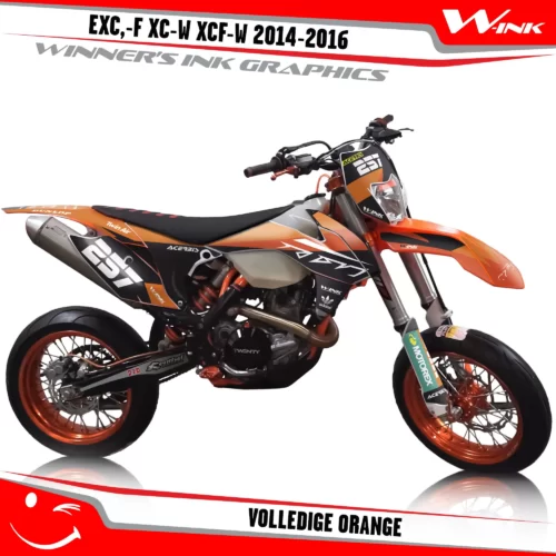 KTM-EXC,-F-XC-W-XCF-W-2014-2015-2016-graphics-kit-and-decals-Volledige-Orange