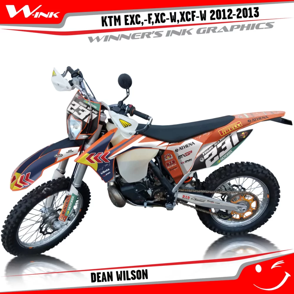 KTM-EXC,-F,XC-W,XCF-W-2012-2013-graphics-kit-and-decals-Dean-Wilson