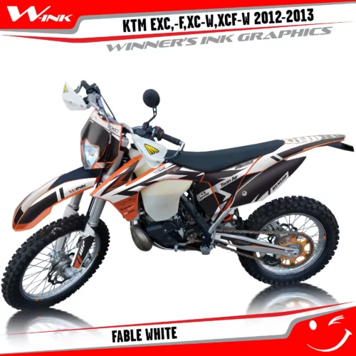 KTM-EXC,-F,XC-W,XCF-W-2012-2013-graphics-kit-and-decals-Fable-White