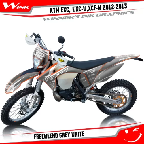 KTM-EXC,-F,XC-W,XCF-W-2012-2013-graphics-kit-and-decals-Freeweend-Grey-White
