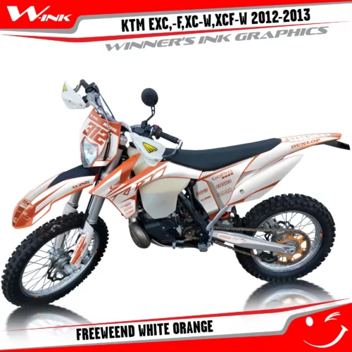 KTM-EXC,-F,XC-W,XCF-W-2012-2013-graphics-kit-and-decals-Freeweend-White-Orange