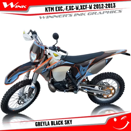 KTM-EXC,-F,XC-W,XCF-W-2012-2013-graphics-kit-and-decals-Greyla-Black-Sky