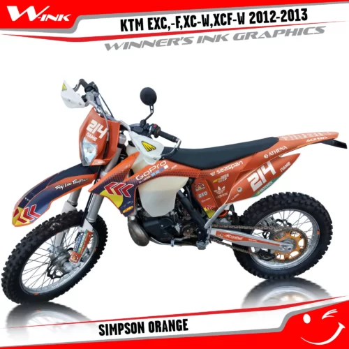 KTM-EXC,-F,XC-W,XCF-W-2012-2013-graphics-kit-and-decals-Simpson-Orange