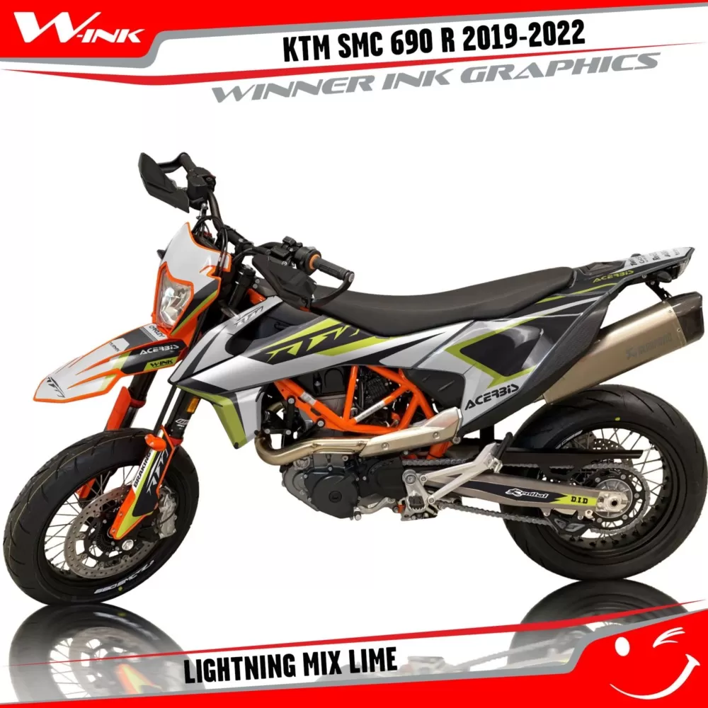 KTM-SMC-690-2019-2020-2021-2022-graphics-kit-and-decals-Lightning-Mix-Lime
