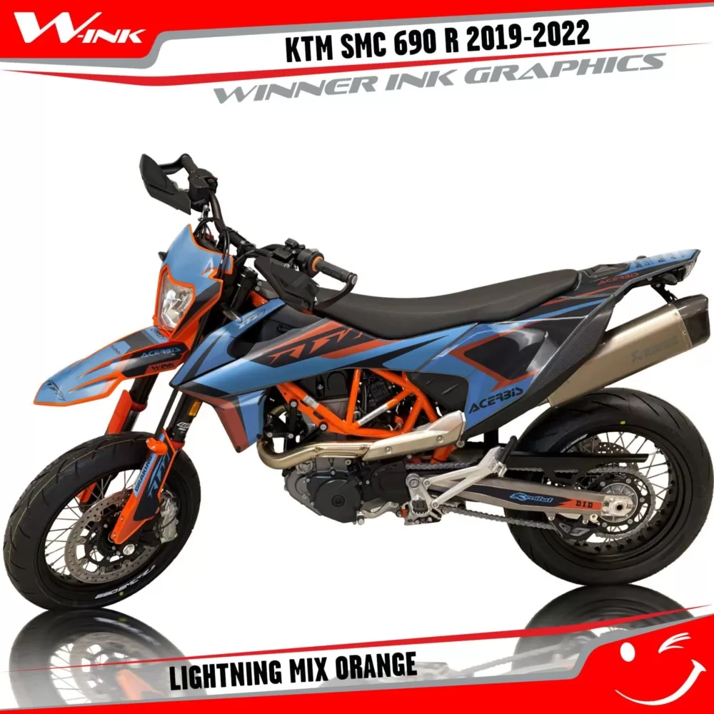 KTM-SMC-690-2019-2020-2021-2022-graphics-kit-and-decals-Lightning-Mix-Orange