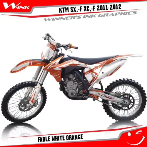 KTM-SX,-F-XC,-F-2011-2012-graphics-kit-and-decals-Fable-White-Orange
