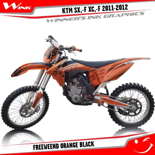 KTM-SX,-F-XC,-F-2011-2012-graphics-kit-and-decals-Freeweend-Orange-Black