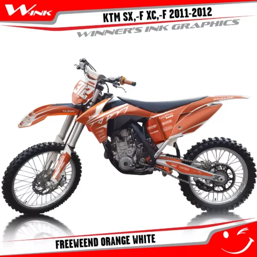 KTM-SX,-F-XC,-F-2011-2012-graphics-kit-and-decals-Freeweend-Orange-White