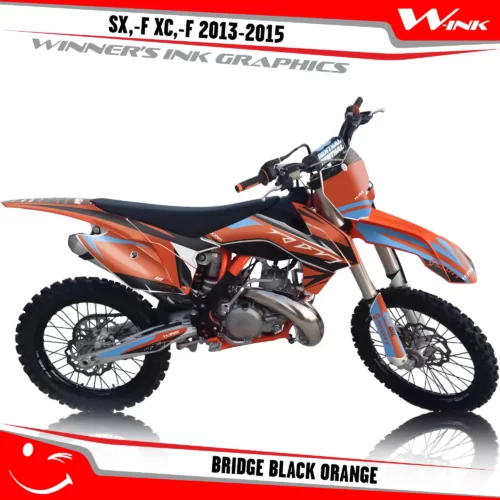 KTM-SX,-F-XC,-F-2013-2014-2015-graphics-kit-and-decals-Bridge-Black-Orange