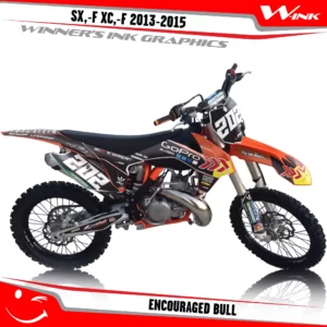 KTM-SX,-F-XC,-F-2013-2014-2015-graphics-kit-and-decals-Encouraged-Bull