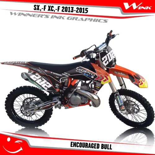KTM-SX,-F-XC,-F-2013-2014-2015-graphics-kit-and-decals-Encouraged-Bull