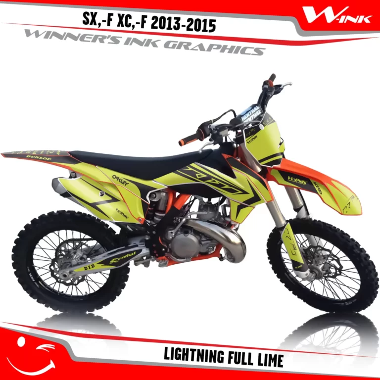 KTM-SX,-F-XC,-F-2013-2014-2015-graphics-kit-and-decals-Lightning-Full-Lime