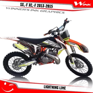KTM-SX,-F-XC,-F-2013-2014-2015-graphics-kit-and-decals-Lightning-Lime