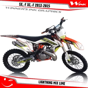 KTM-SX,-F-XC,-F-2013-2014-2015-graphics-kit-and-decals-Lightning-Mix-Lime