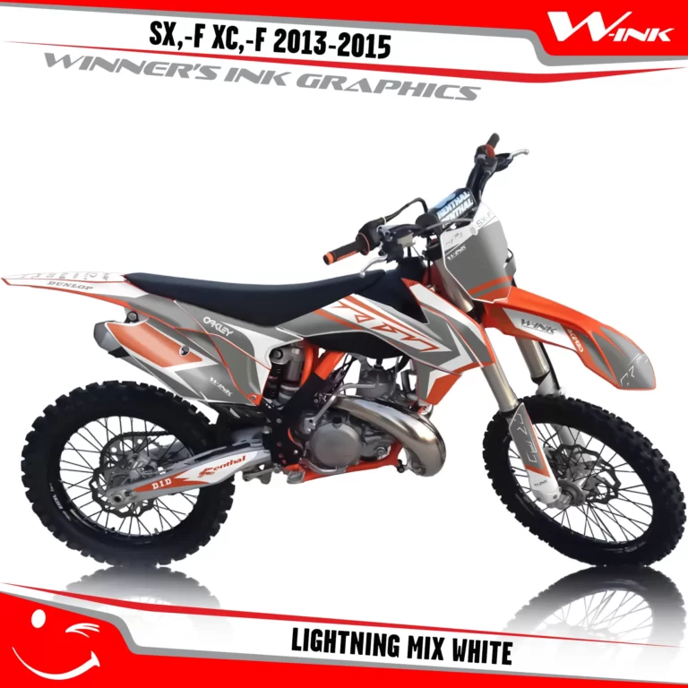KTM-SX,-F-XC,-F-2013-2014-2015-graphics-kit-and-decals-Lightning-Mix-White