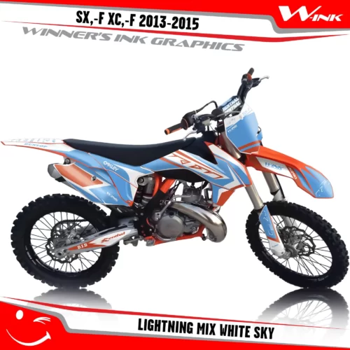 KTM-SX,-F-XC,-F-2013-2014-2015-graphics-kit-and-decals-Lightning-Mix-White-Sky