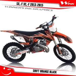 KTM-SX,-F-XC,-F-2013-2014-2015-graphics-kit-and-decals-Shift-Orange-Black