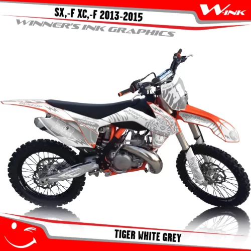 KTM-SX,-F-XC,-F-2013-2014-2015-graphics-kit-and-decals-Tiger-White-Grey