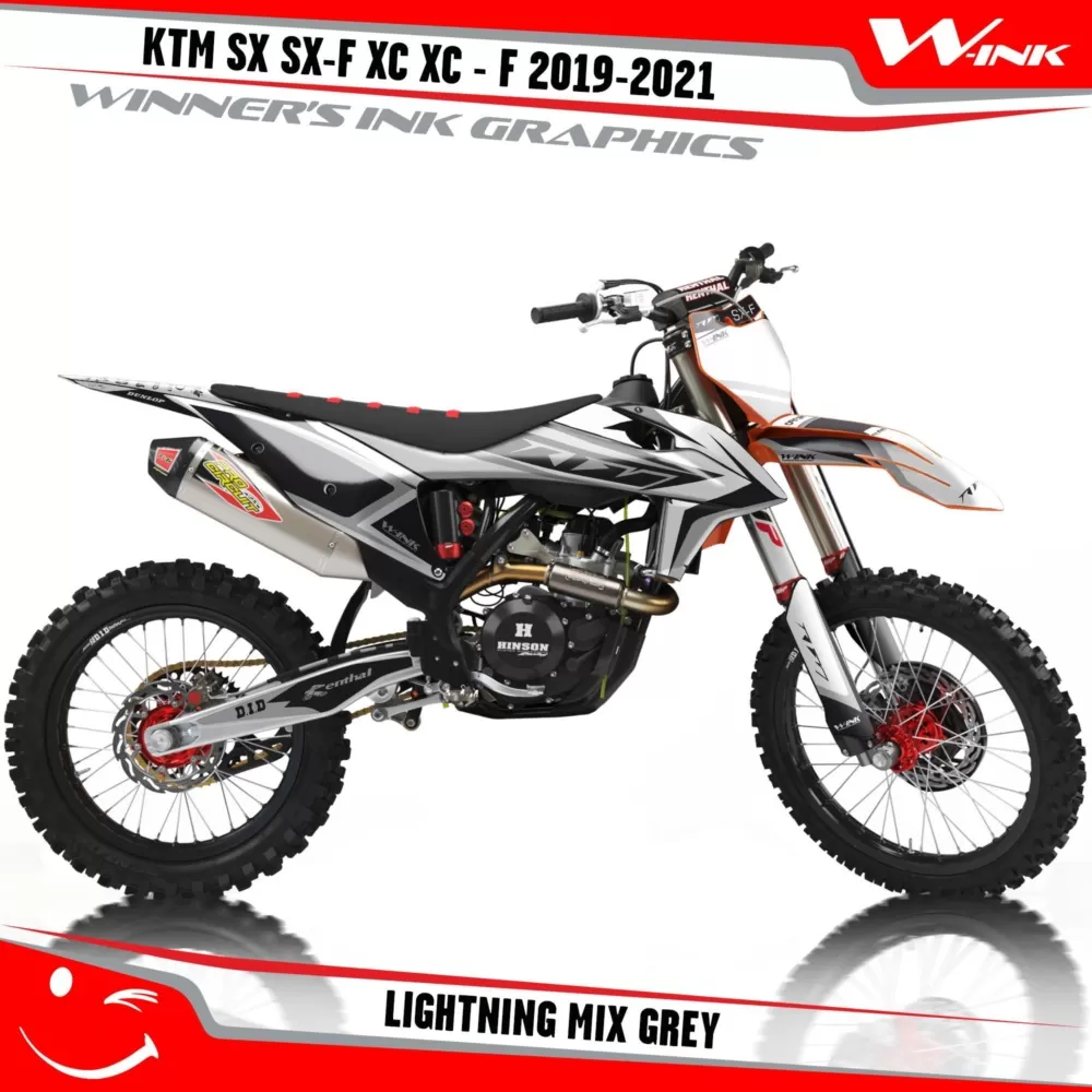 KTM-SX-SX-F-XC-XC-F-2019-2020-2021-2022-graphics-kit-and-decals-with-design-Lightning-Mix-Grey