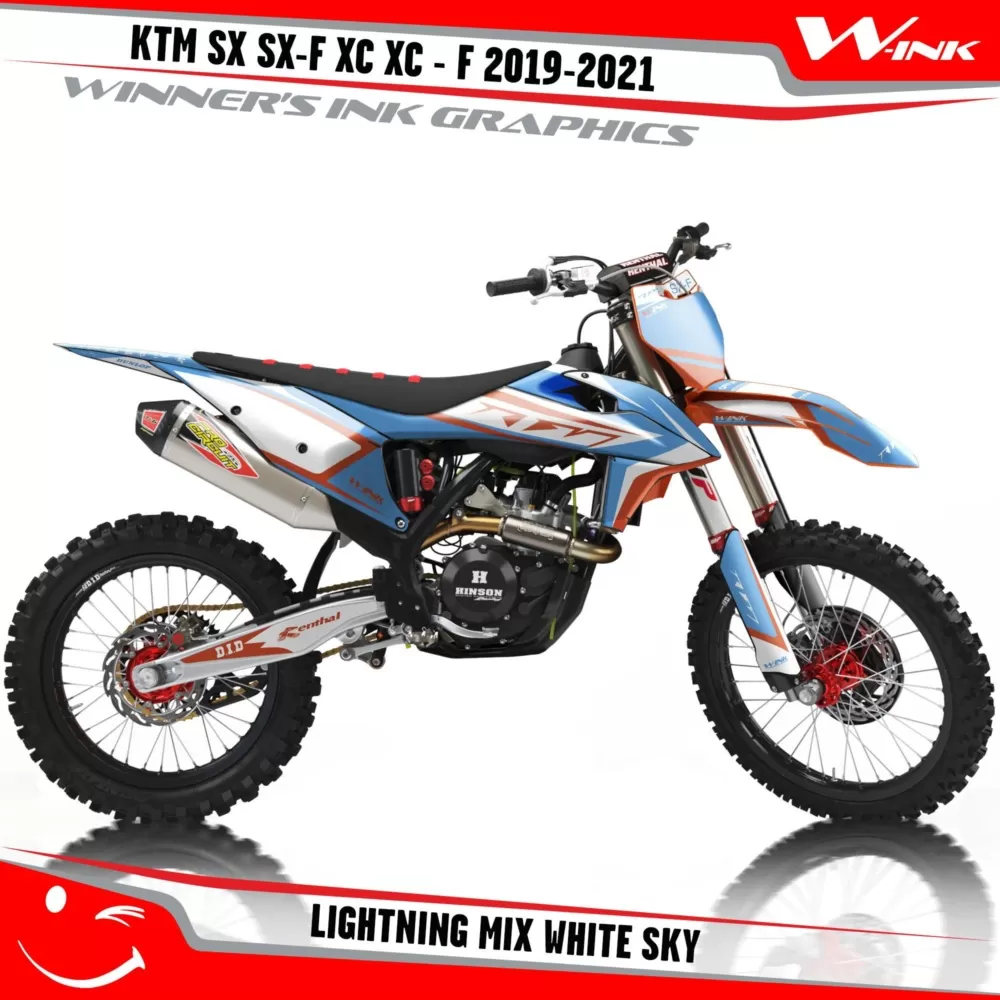 KTM-SX-SX-F-XC-XC-F-2019-2020-2021-2022-graphics-kit-and-decals-with-design-Lightning-Mix-White-Sky