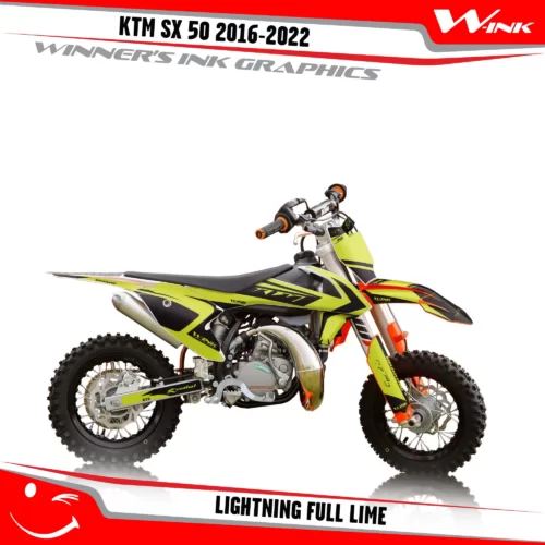 KTM-SX50-2016-2017-2018-2019-2020-2021-2022-graphics-kit-and-decals-Lightning-Full-Lime