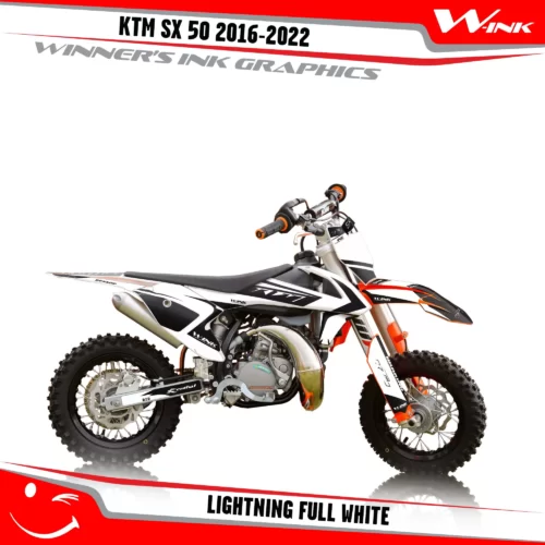 KTM-SX50-2016-2017-2018-2019-2020-2021-2022-graphics-kit-and-decals-Lightning-Full-White
