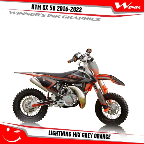 KTM-SX50-2016-2017-2018-2019-2020-2021-2022-graphics-kit-and-decals-Lightning-Mix-Grey-Orange