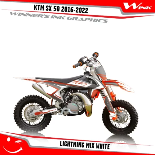 KTM-SX50-2016-2017-2018-2019-2020-2021-2022-graphics-kit-and-decals-Lightning-Mix-White