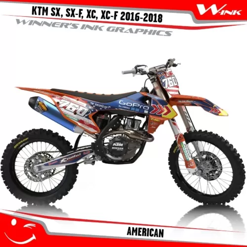 KTM-SX,SX-F,XC,XC-F-2016-2017-2018-graphics-kit-and-decals-American