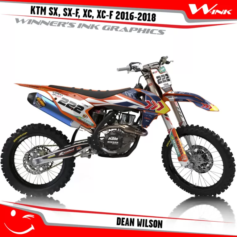 KTM-SX,SX-F,XC,XC-F-2016-2017-2018-graphics-kit-and-decals-Dean-Wilson
