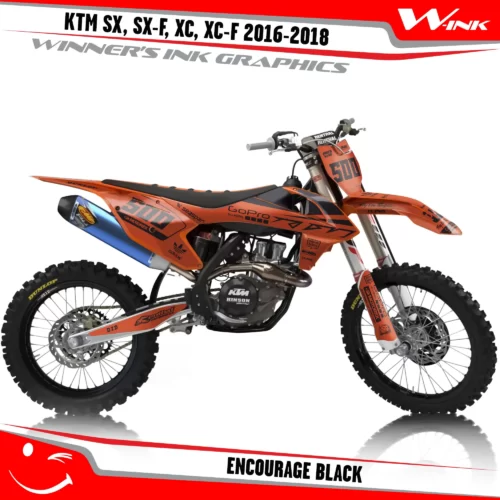 KTM-SX,SX-F,XC,XC-F-2016-2017-2018-graphics-kit-and-decals-Encourage-Black