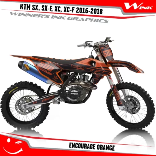 KTM-SX,SX-F,XC,XC-F-2016-2017-2018-graphics-kit-and-decals-Encourage-Orange